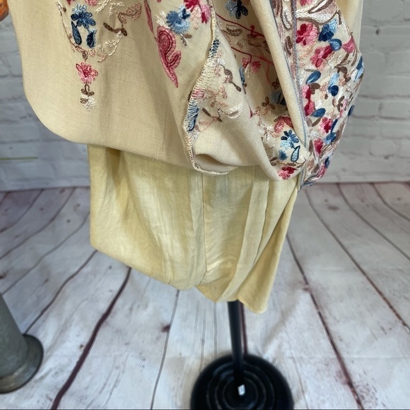 ODDY Boho Embroidered Tie Front Babydoll Dress - Picture 8 of 10